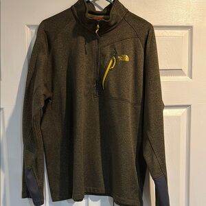 The North Face Performance Jacket Green Yellow High Collar
